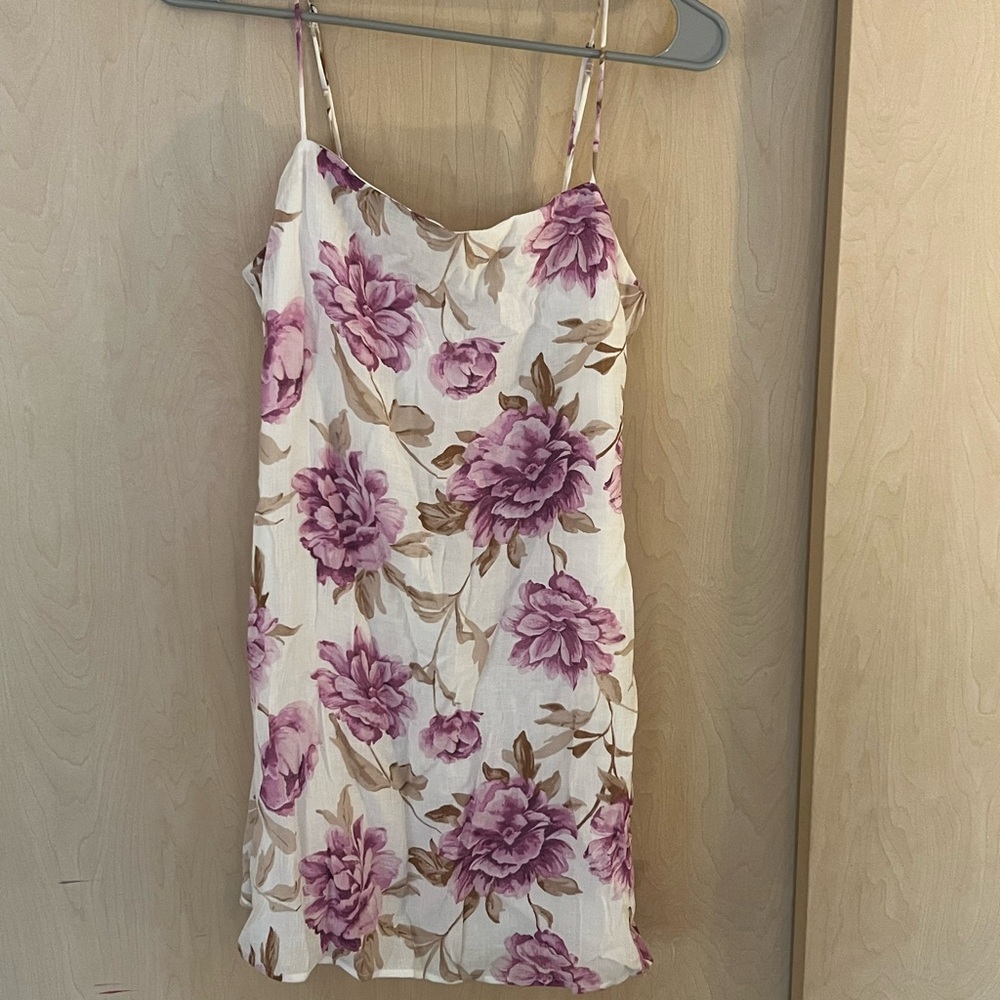 Abercrombie & Fitch Floral Dress - Purple and Cream